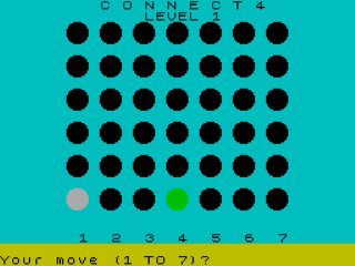 Connect 4 screenshot 2 for ZX Spectrum